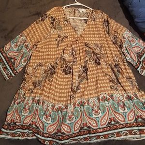 Quarter bell sleeve dress